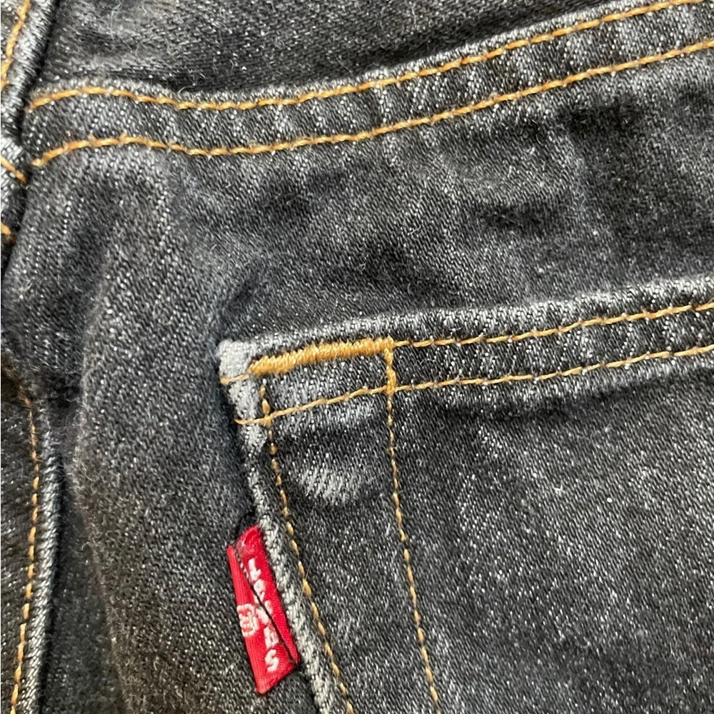 Levi’s 501 black buttonfly straight leg jeans size 32x34 - Picture 7 of 9